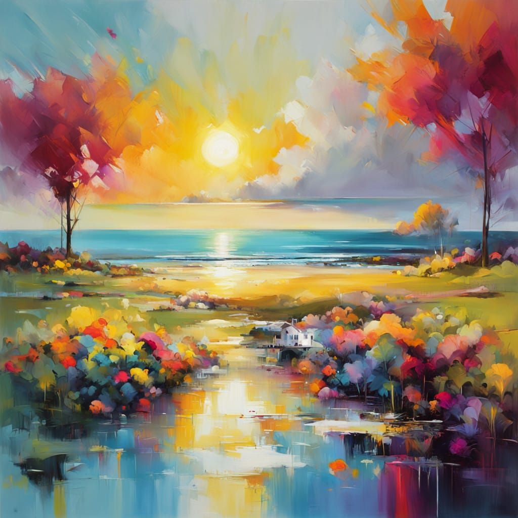 Sunny Day in Vibrant Colors