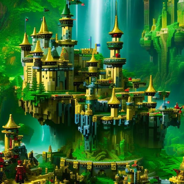 Miniature Lego Camelot Castle: HD 3D Corona Render