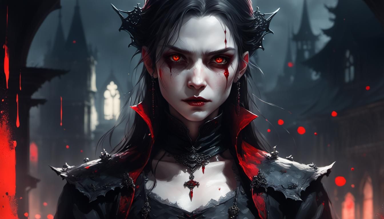 Cunning Vampire Portrait with Soft Lighting