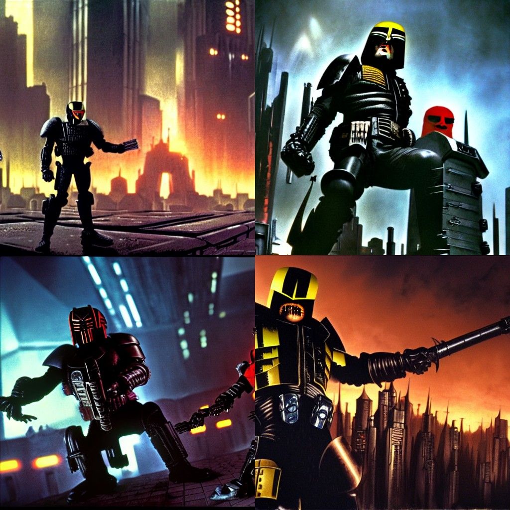 Judge Dredd vs Judge Death in Apocalyptic Mega City