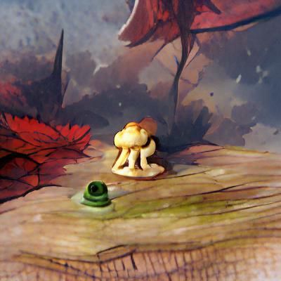 Frog Contemplates Life on a Mushroom