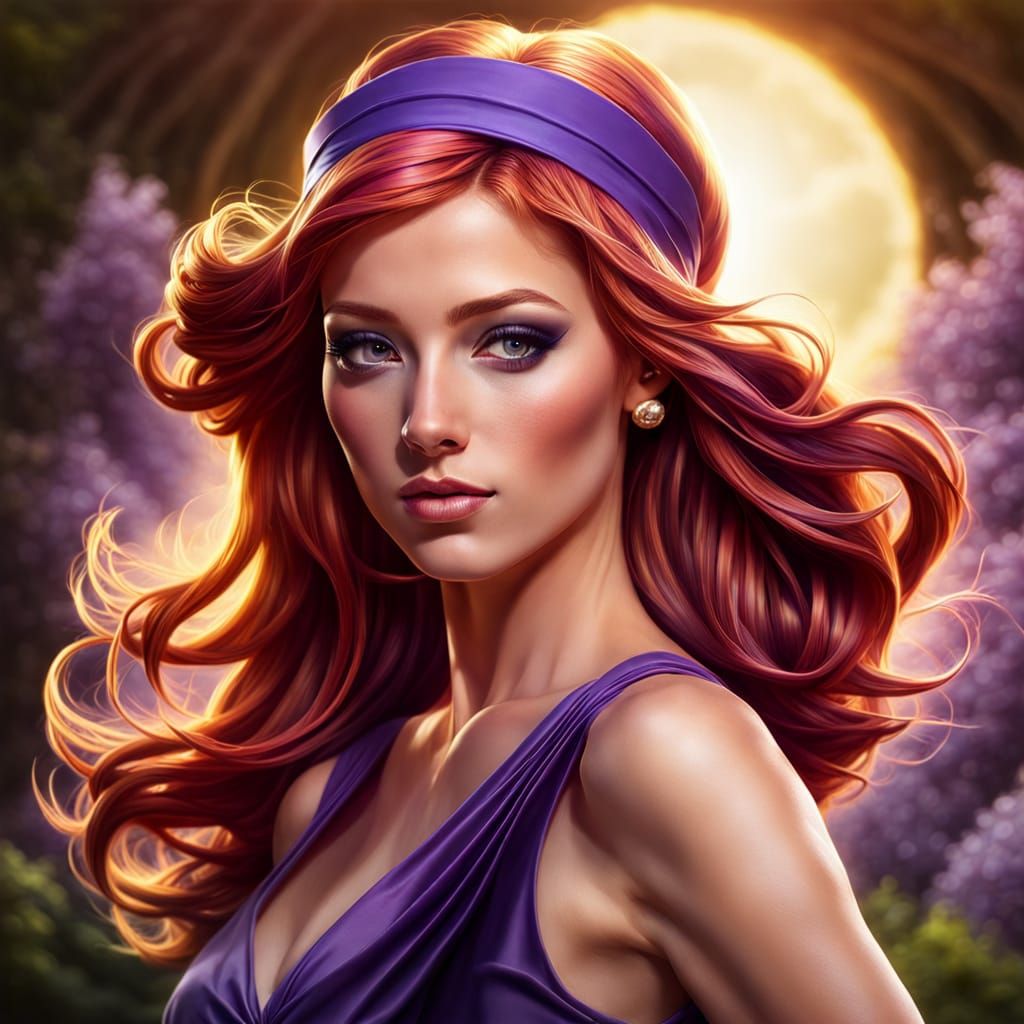 Daphne Blake Portrait with Flowing Red Hair