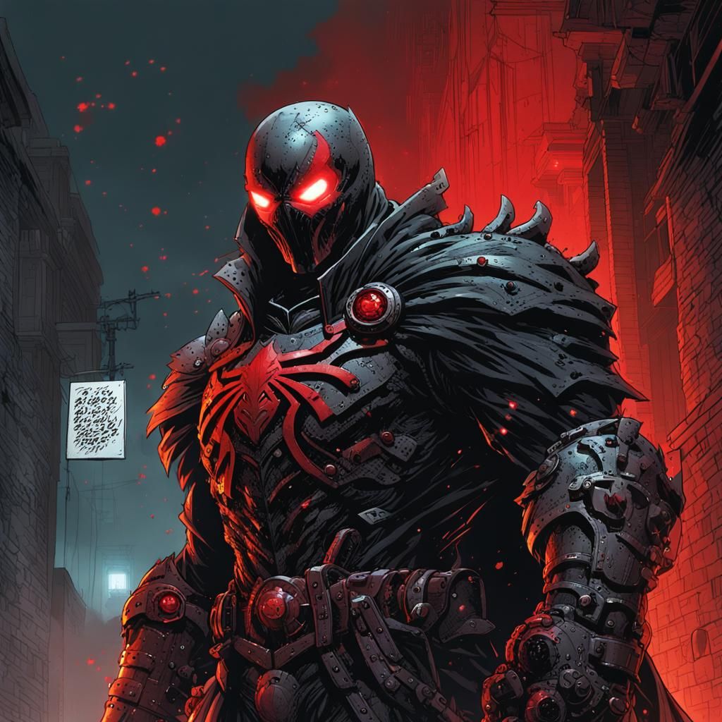Spawn in Misty Alleyway, Comic Book Art