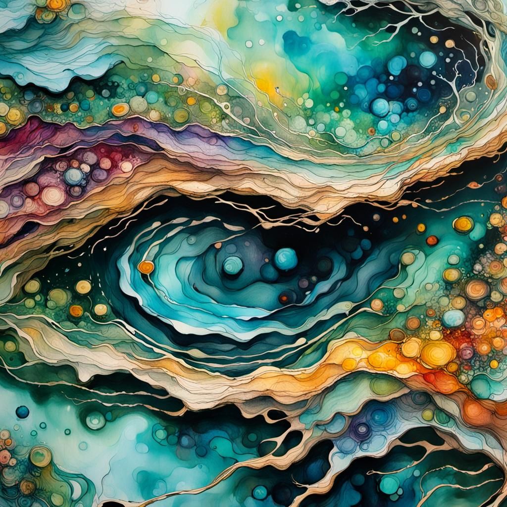 Close-up of a babbling brook