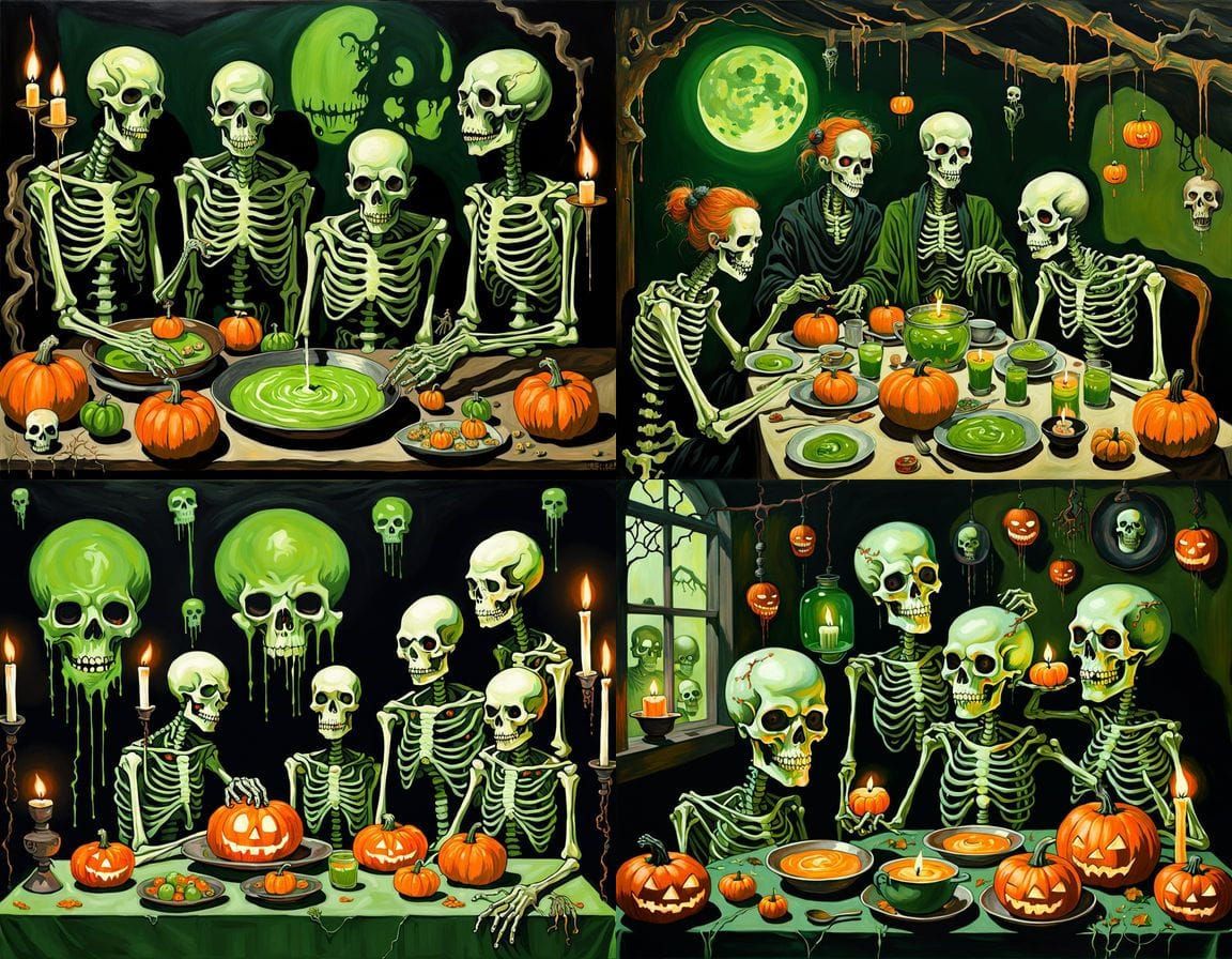 Mystical Witch Coven Birthday Party with Skeletons and Skull...