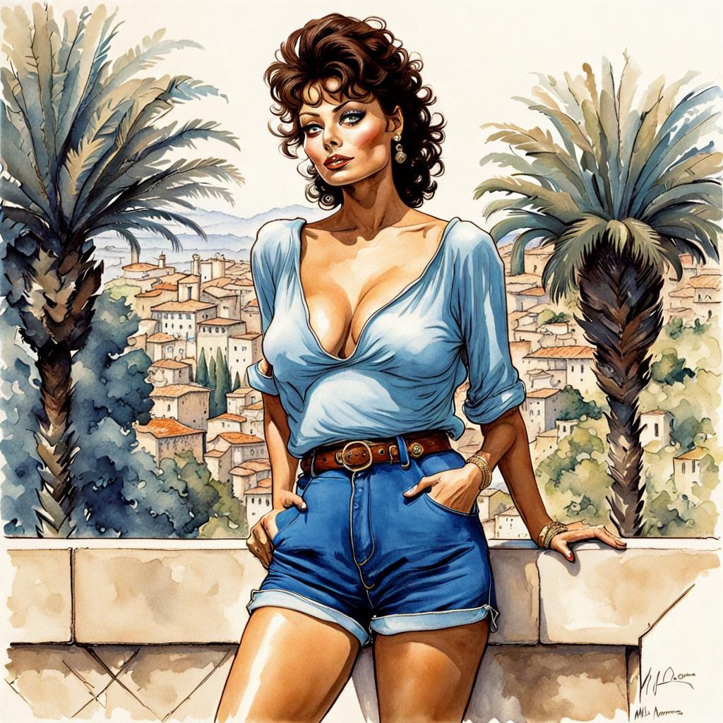 Sophia Loren in Manara Style