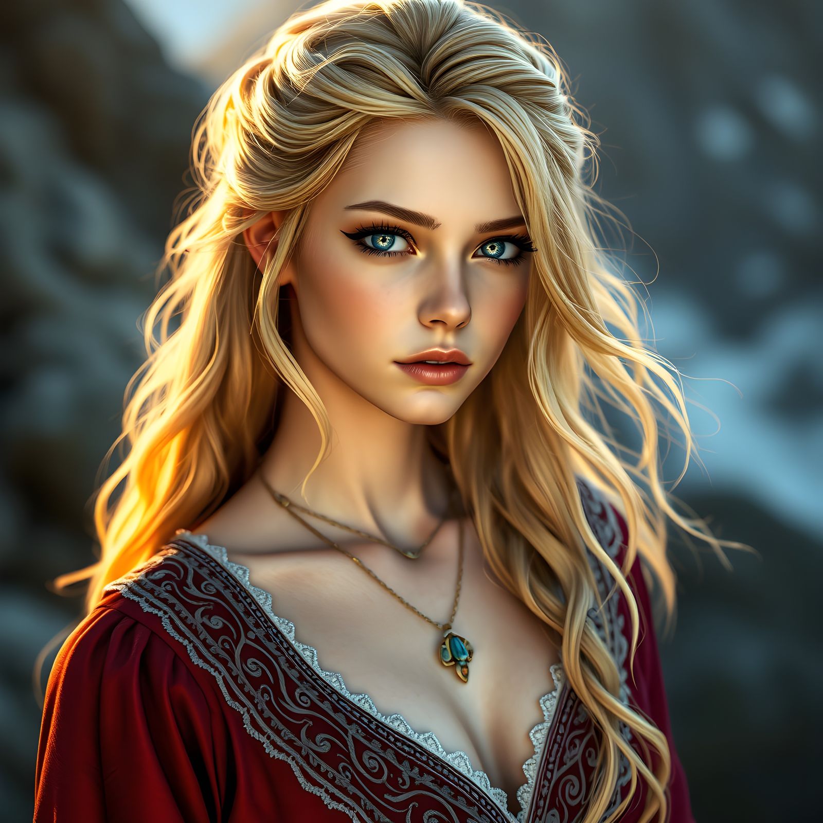 Norse Goddess in Detailed 3D Anime Art