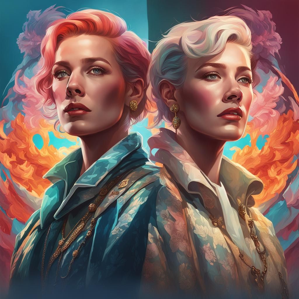 Halsey and Vera Lynn Portrait by Rutkowski, Artgerm, and Muc...