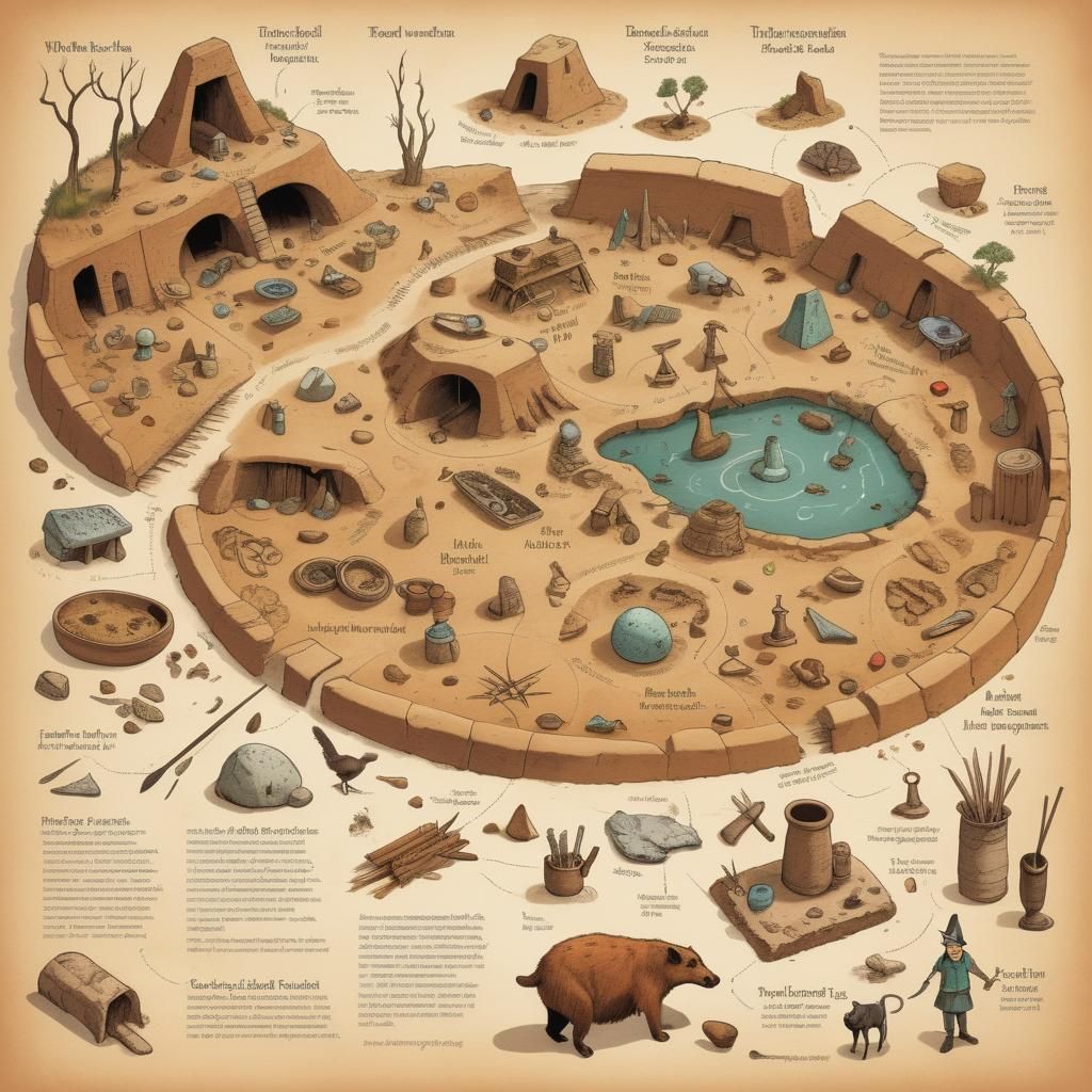 Magical Archeological Dig Illustration