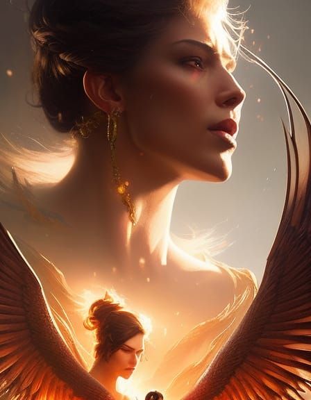 Angel of Mercy Digital Art Portrait