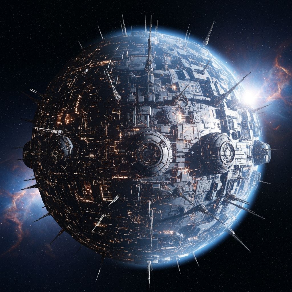 Colossal Machine Planet in Nebula