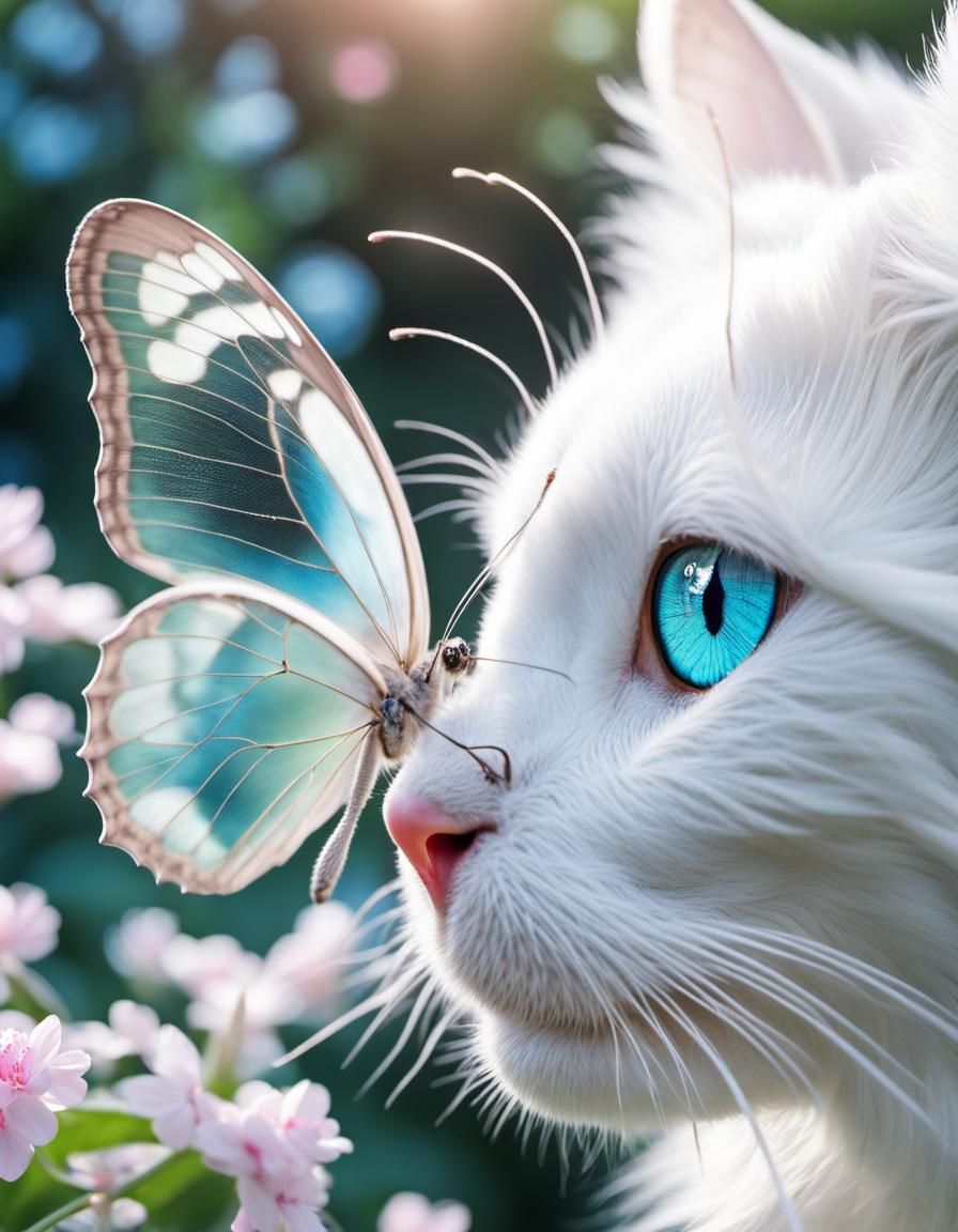 Woman with Butterfly: Whimsical Realism in Greenery