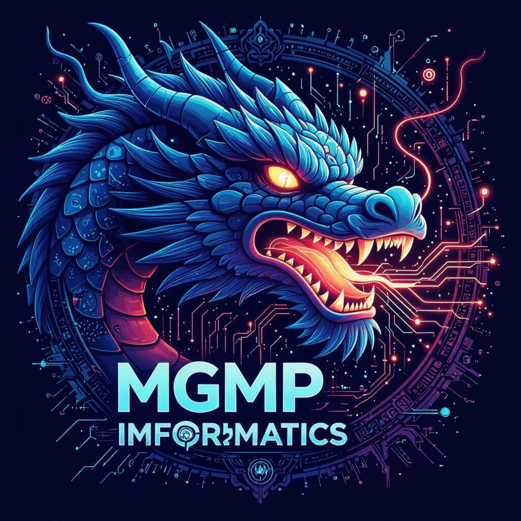 MGMP Informatics T-Shirt Design: Dragon with Circuits