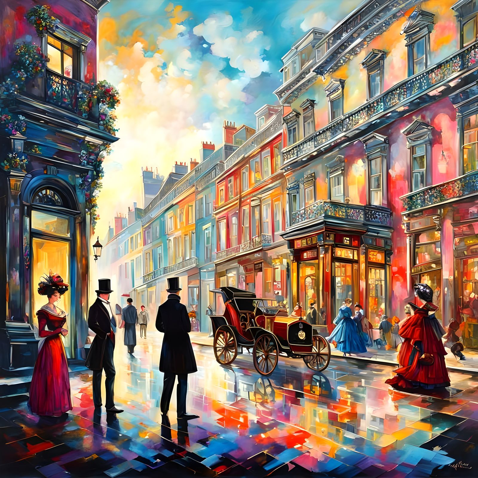 Regency Era Meets Modern Streetscape in Vibrant, Elegant Sty...