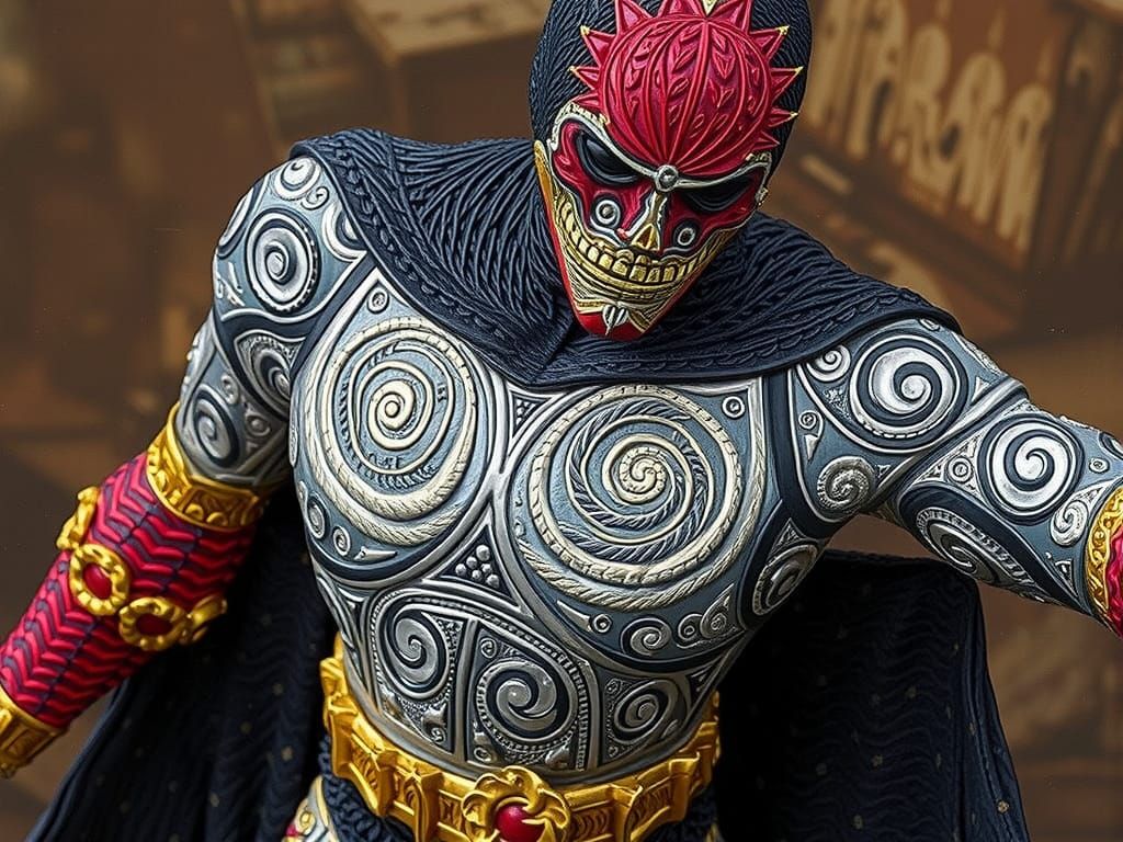 Surreal Ghost Face in Abstract Style