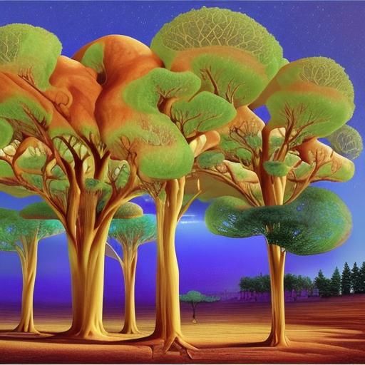 AI Generated Fractal Tree Design