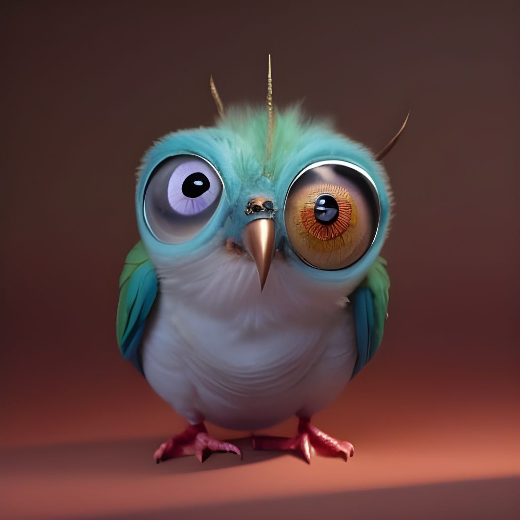 Adorable Ugly Cute Baby Bird in Detailed Digital Art