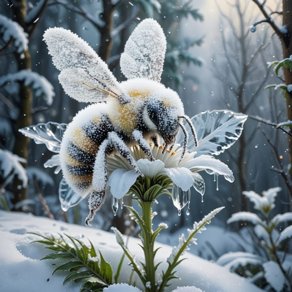 Mechanical Snow Bees in an Icy Jungle