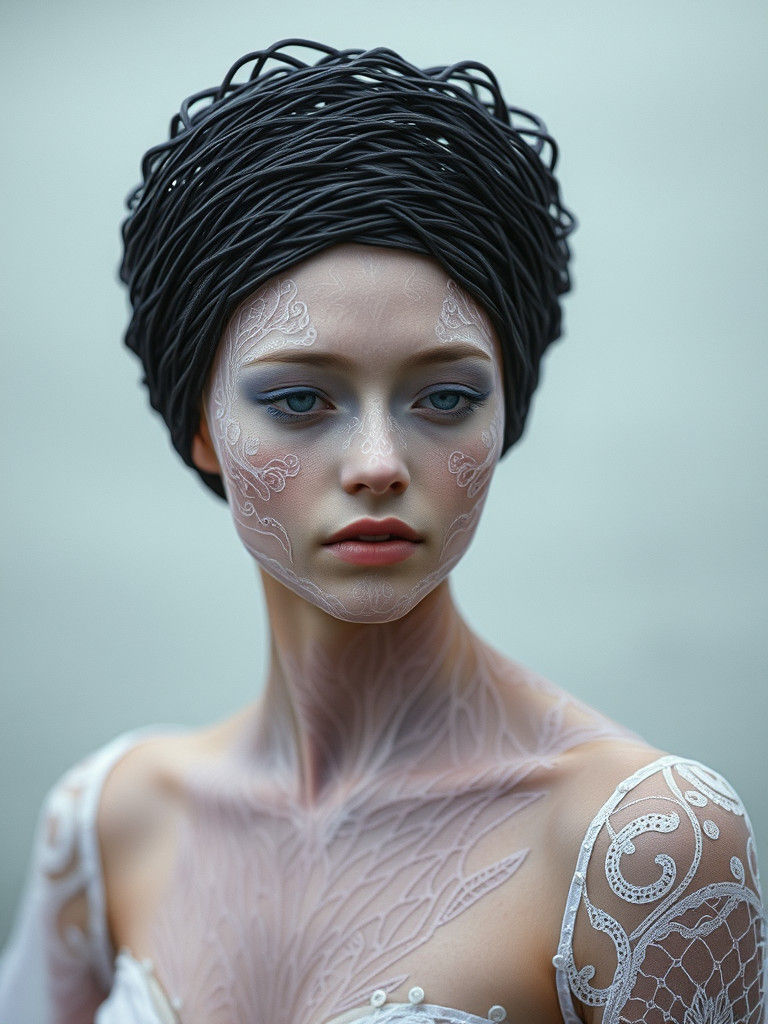 Ethereal Lace Beings in Dreamlike Dissolution