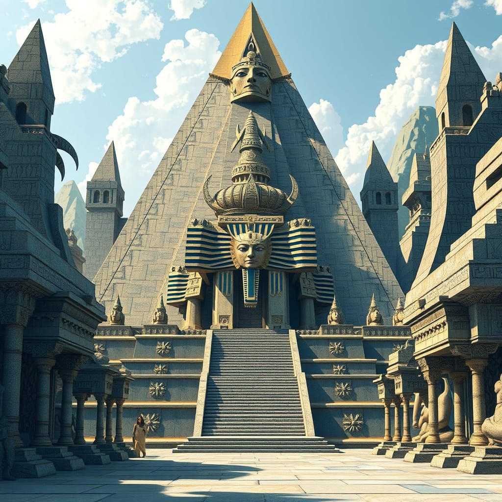 Geometric Tessellation of a Colossal Egyptian Elemental