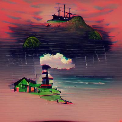 Serene Melancholy Hill Landscape