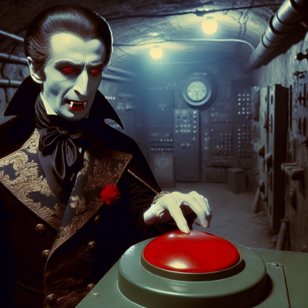 pushing the red button