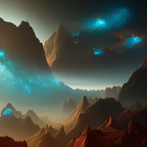 Detailed Nebula in Deep Color, Fantasy Concept Art