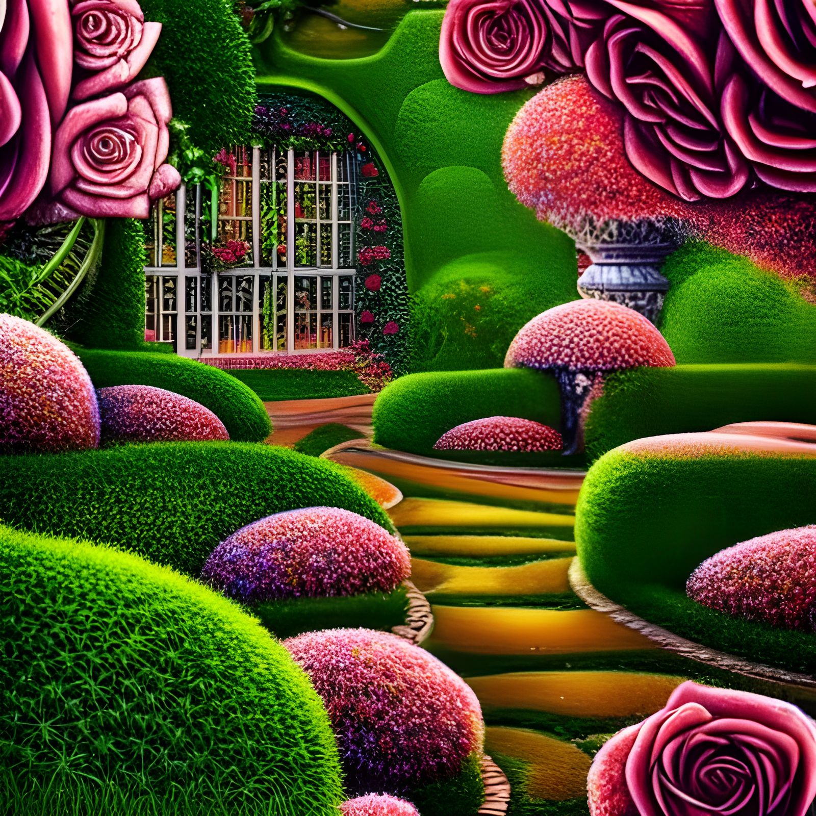 Magical Garden Complex Digital Painting