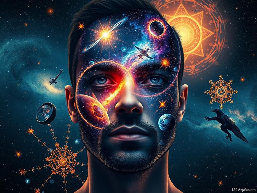 Cosmic Portrait: Man as Gateway to the Galaxy