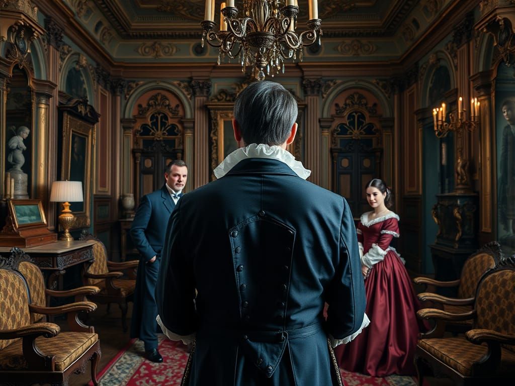 Vampire Family Portrait in Baroque Style