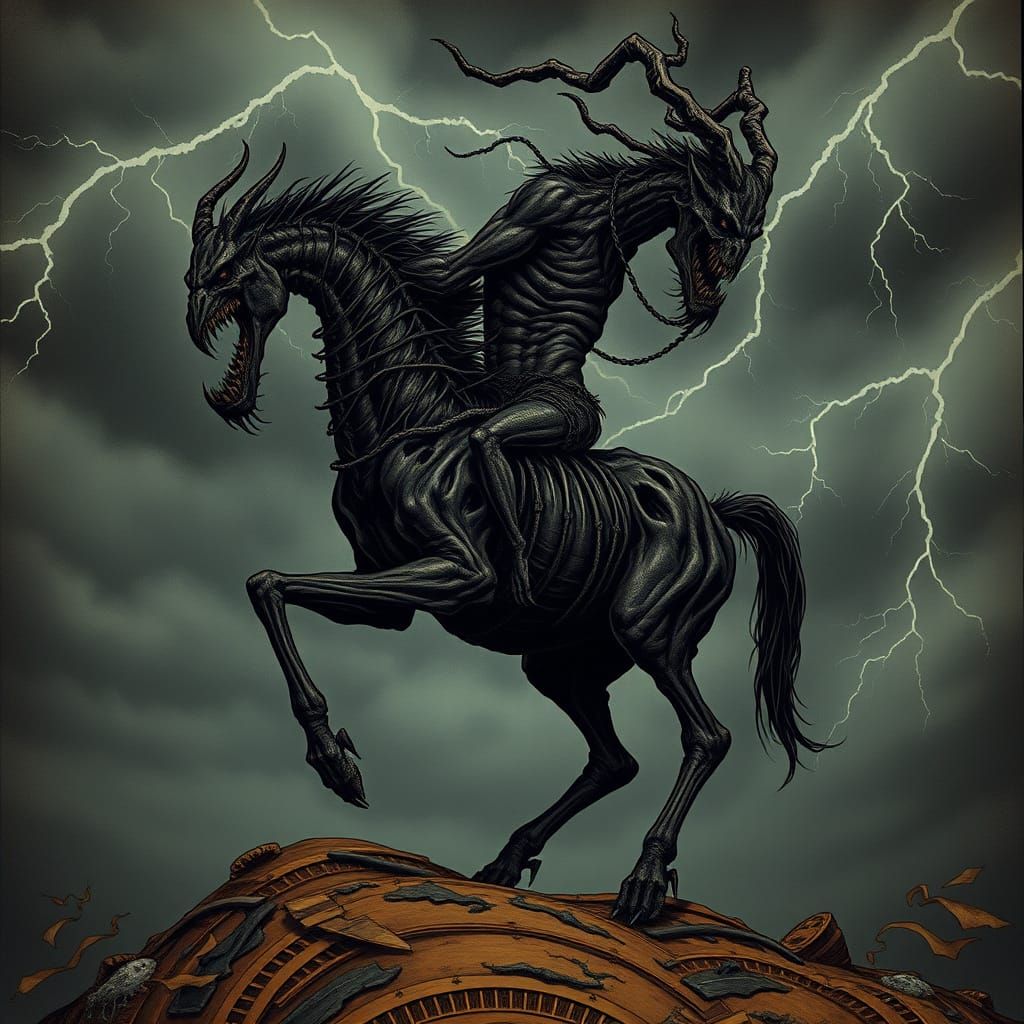 Dark Orcadian Creature Reigns Supreme on Twisted Steed