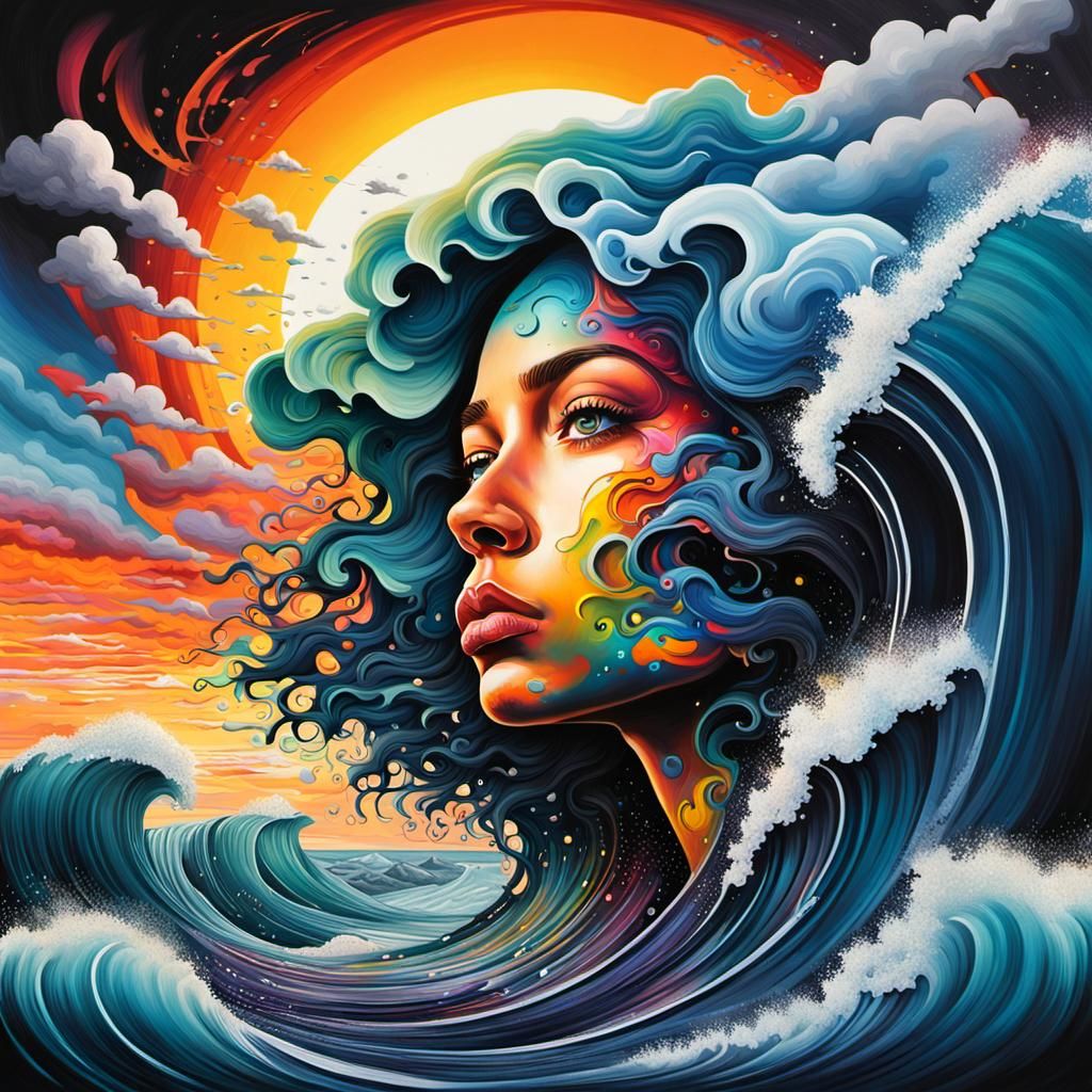 WAVE ON WOMAN FACE 4