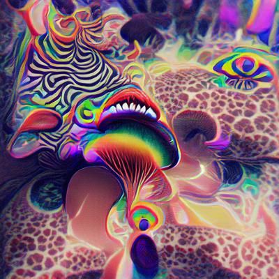 Psychedelic Image Generated by AI