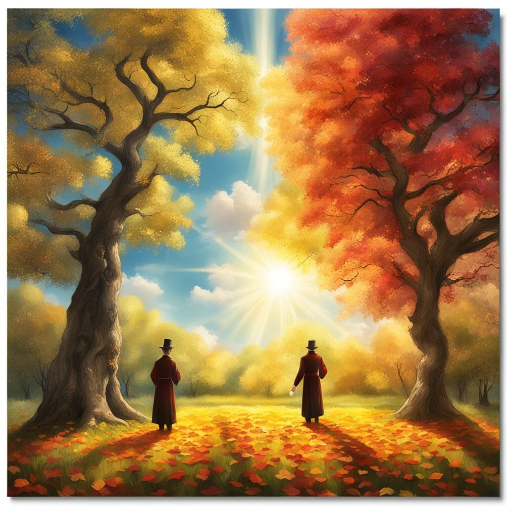 Spring and Autumn Magic: A Natural Scene