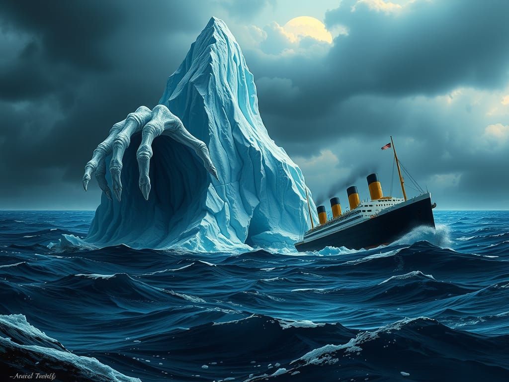 Titanic Sails Towards Grim Reaper Iceberg