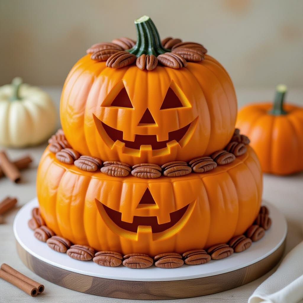 pumpecans jack-o-cake