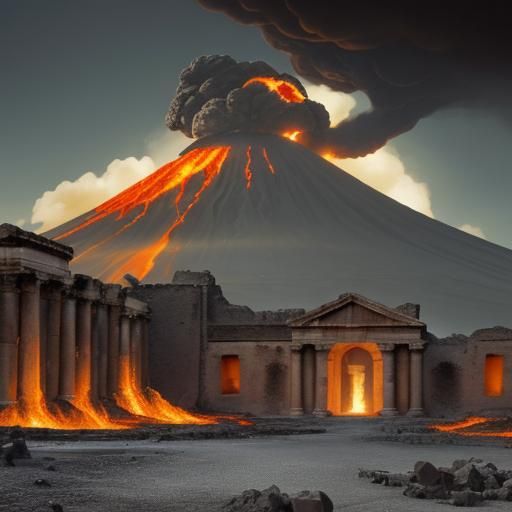 Ancient Pompeii Under Volcanic Ash