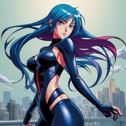 Anime Manga Scan of Woman in Cel-Shaded Style