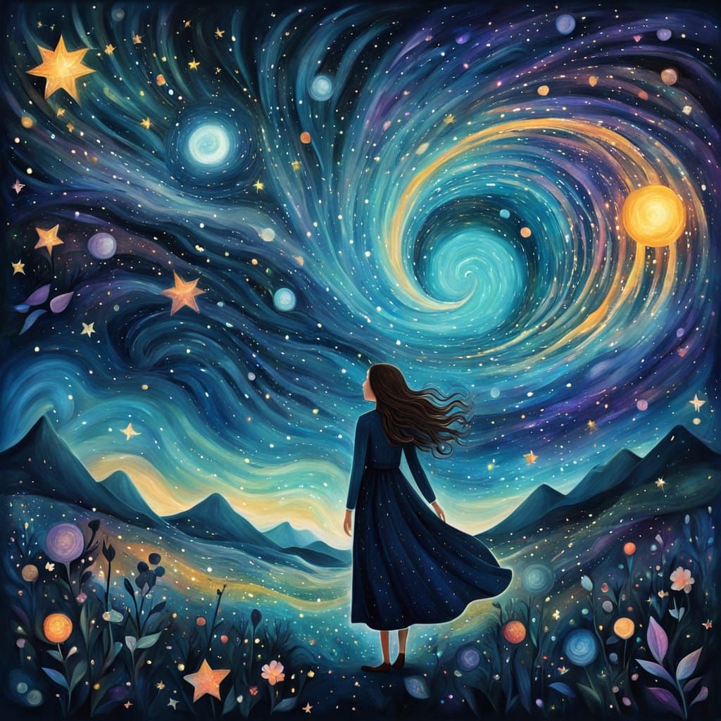 Ethereal Fey Soar Through Vibrant Galaxy