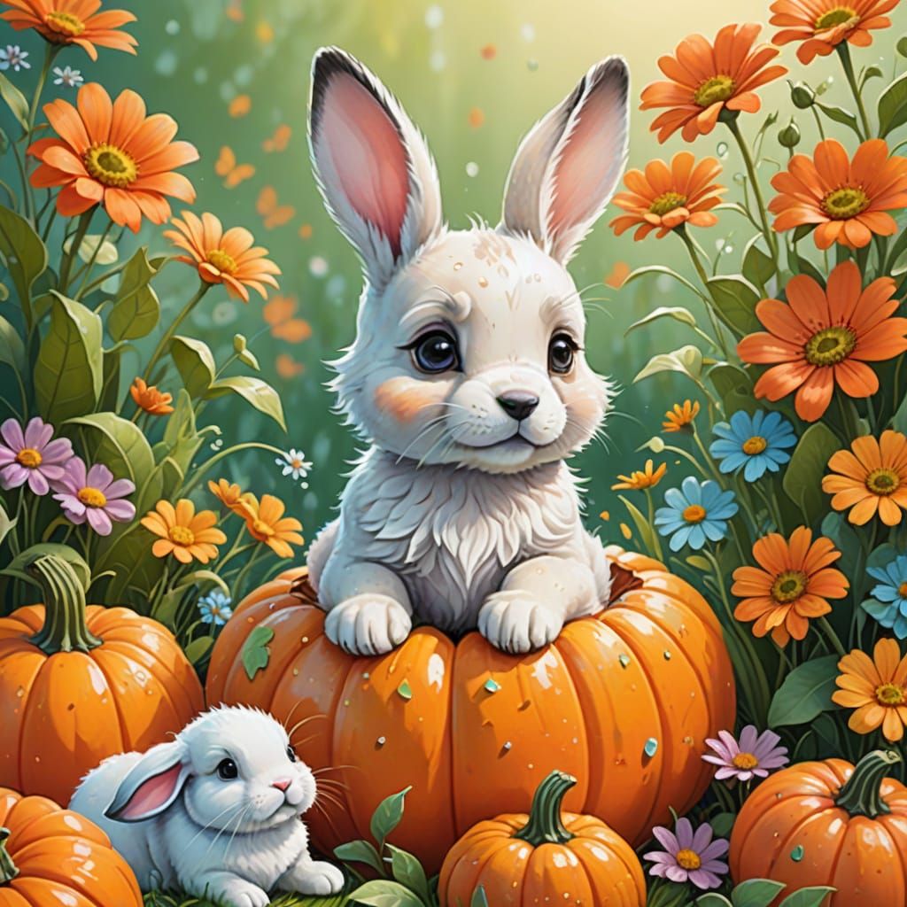 Adorable Animals in Whimsical Storybook Style