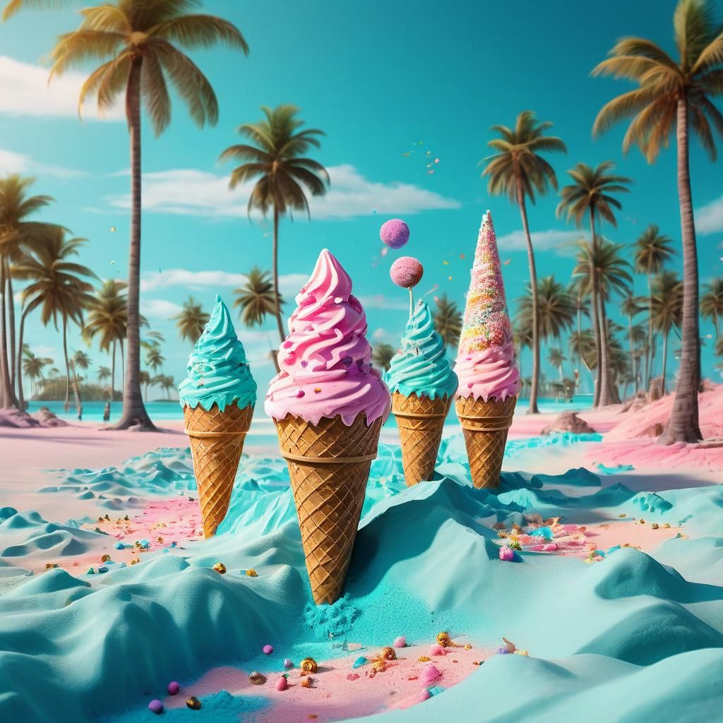 Miami Beach Transformed into Ice Cream Fantasy