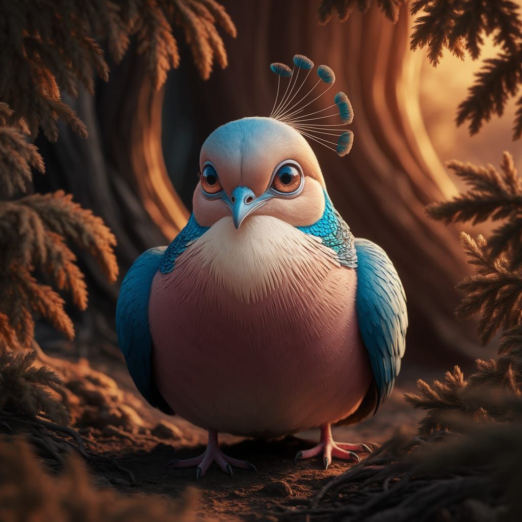 Enchanting Dove Hybrid in Forest