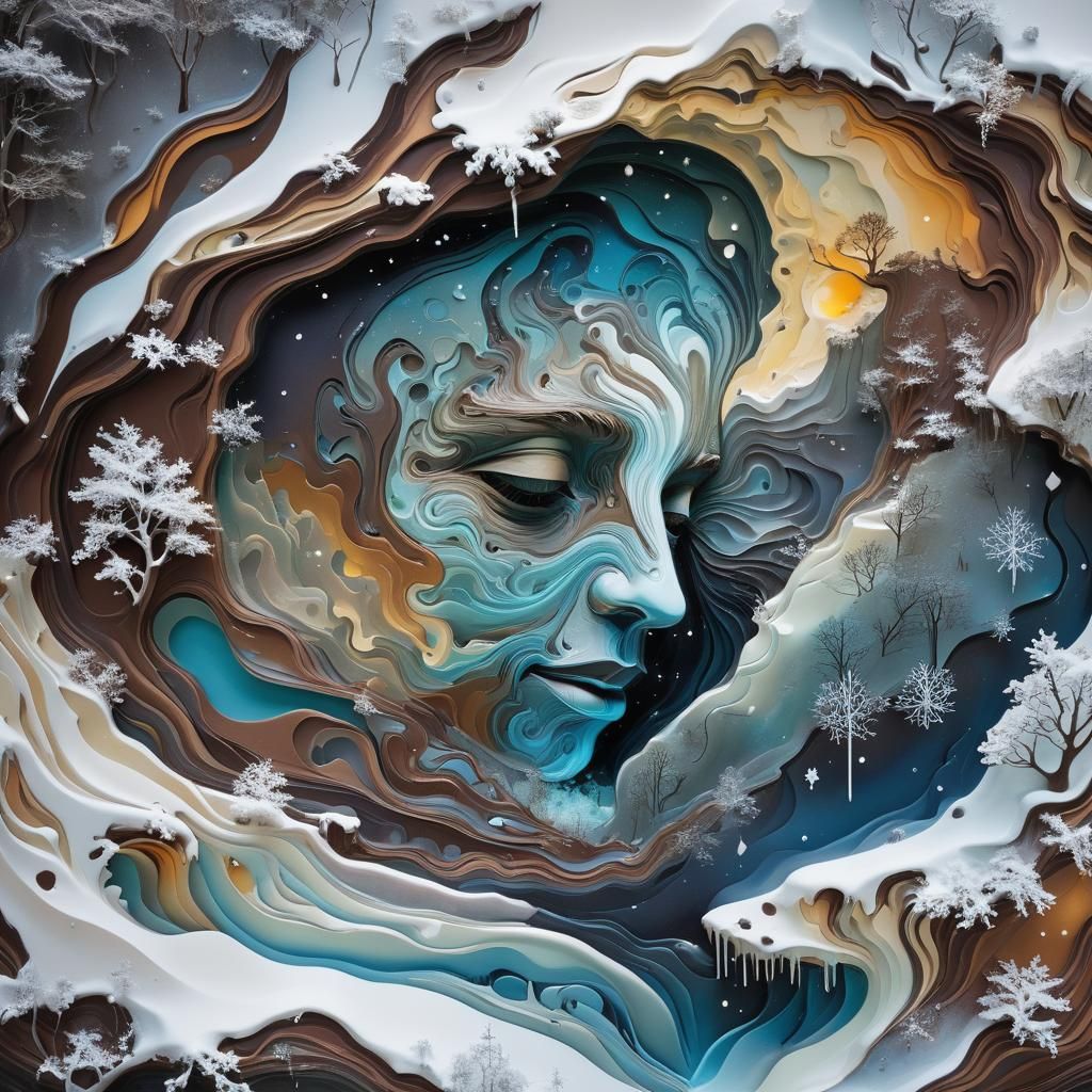 Surreal Map Unfolds in Dynamic Mural Aesthetic