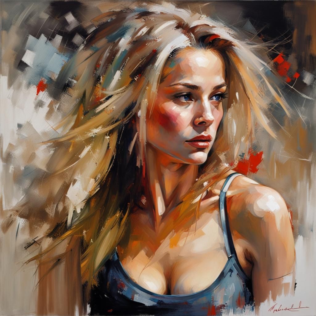 Charcoal Portrait of Young Woman in London