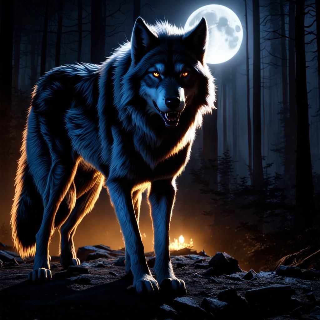 Female Werewolf Transformation by Moonlight