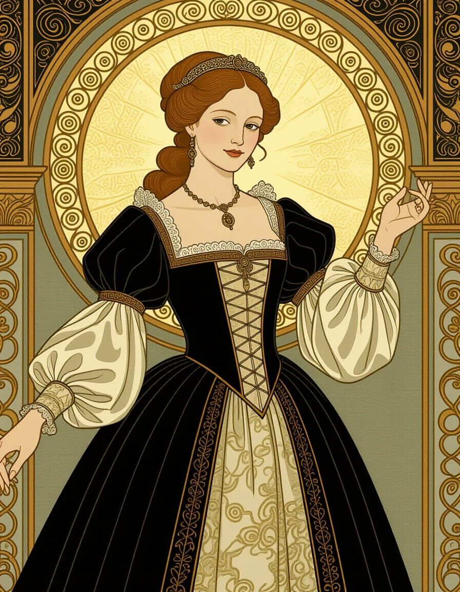 Fortuna in Renaissance Style with Golden Lighting