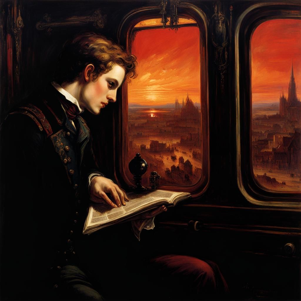 Jonathan Harker's Dark Fantasy Train Journey
