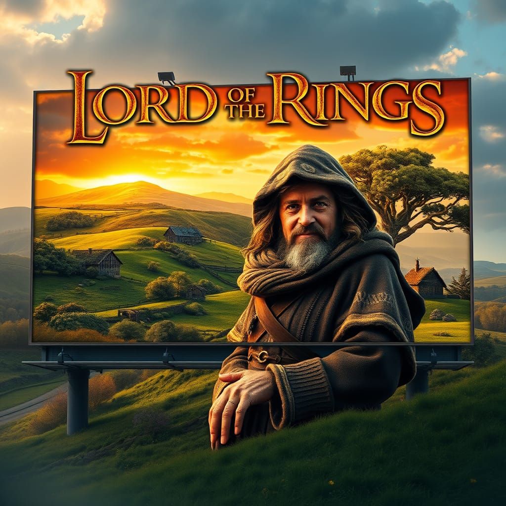 Majestic Bilbo Baggins Billboard in the Shire