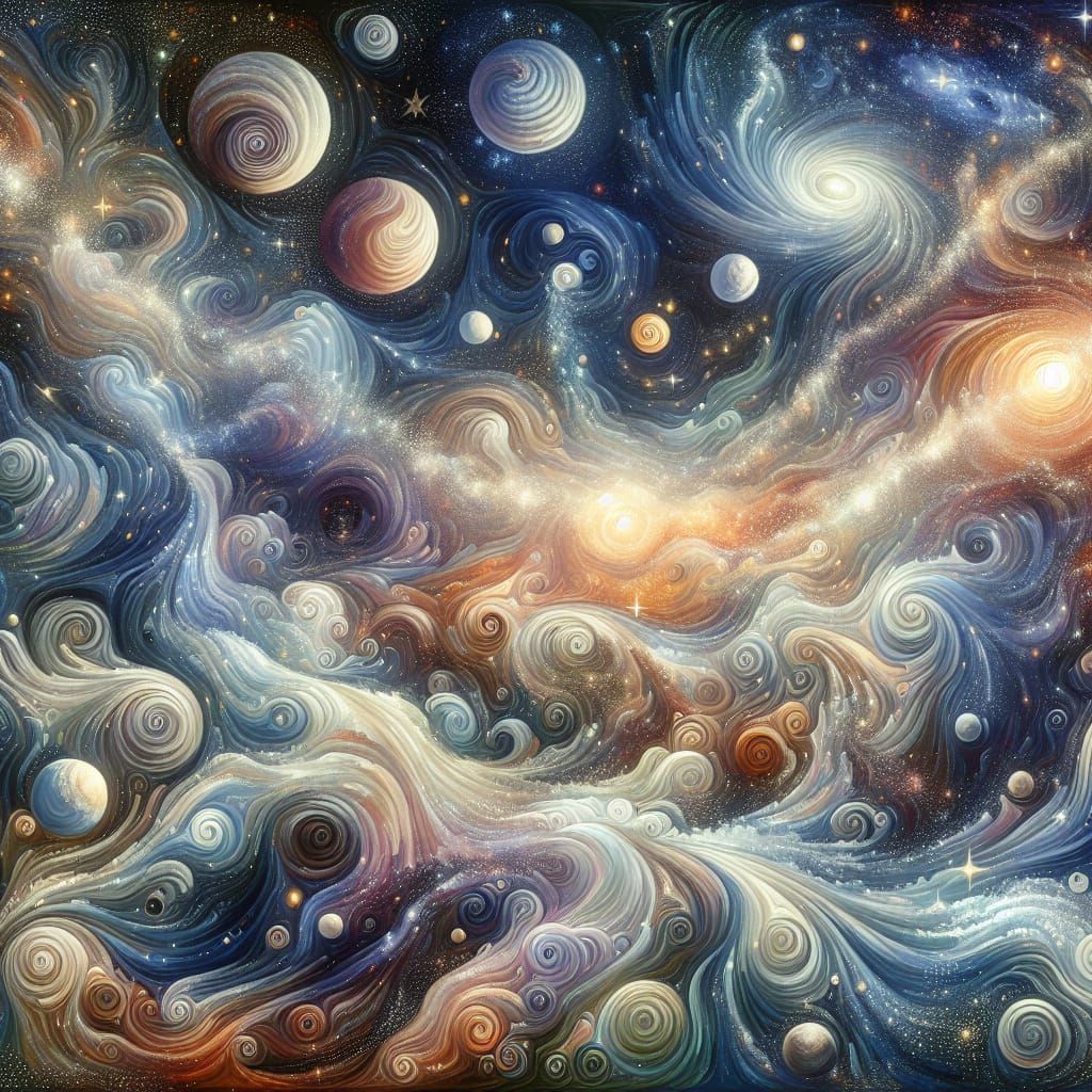 Celestial Cosmos: Stars, Galaxies, and Planets in Acrylic