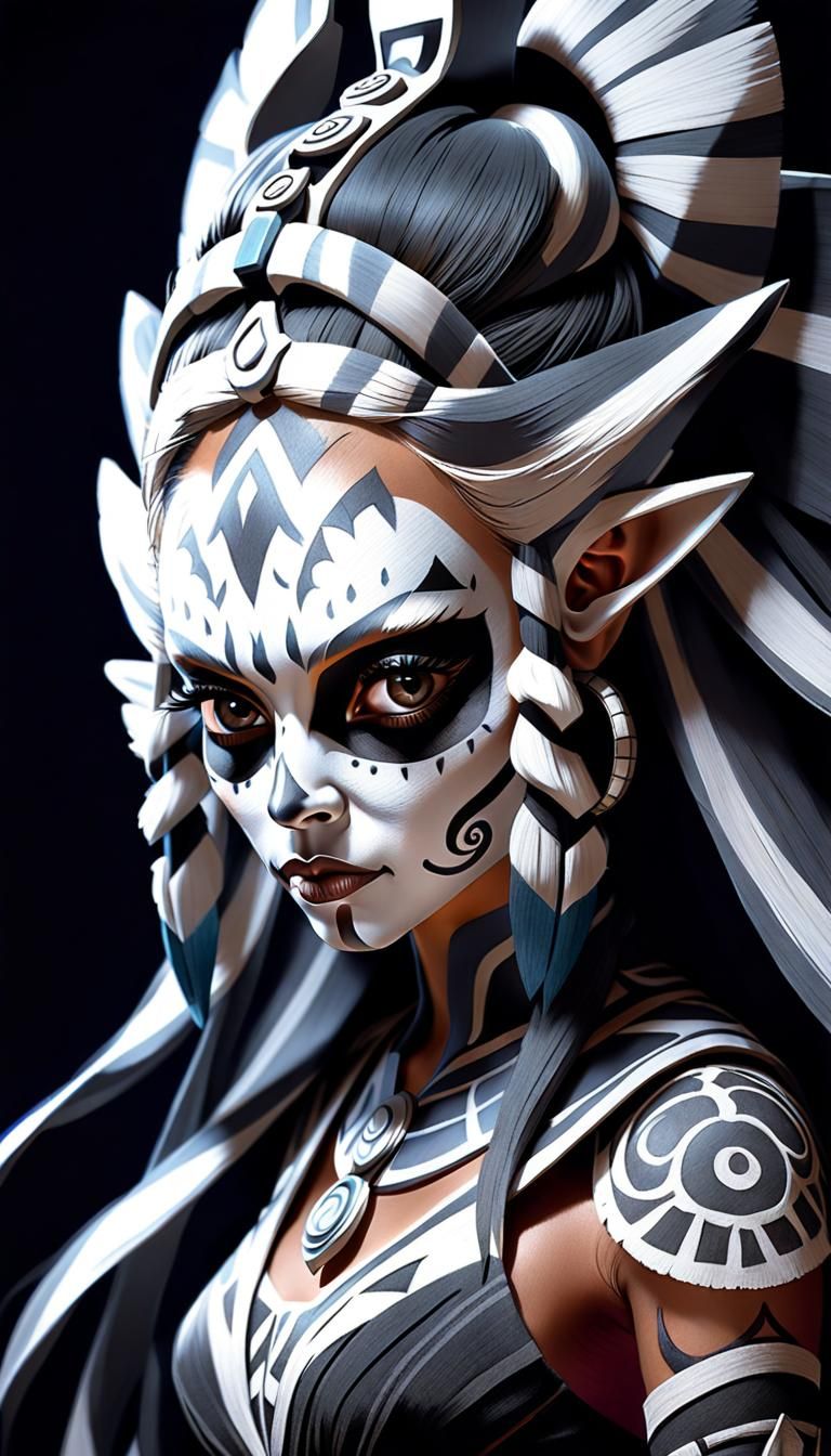 Ahsoka Tano as Mictecacihuatl in Charcoal